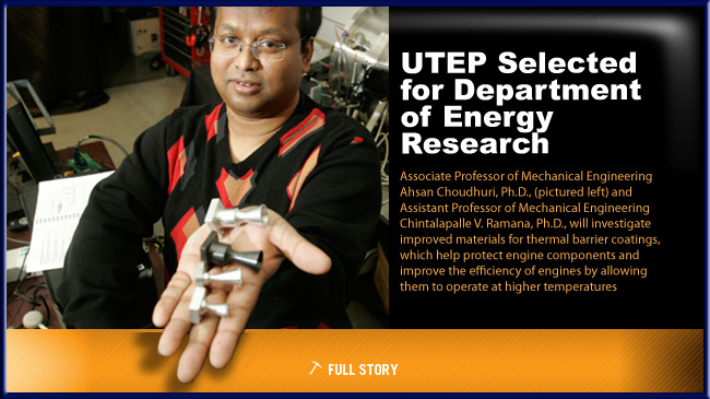 UTEP Selected for Department of Energy Research